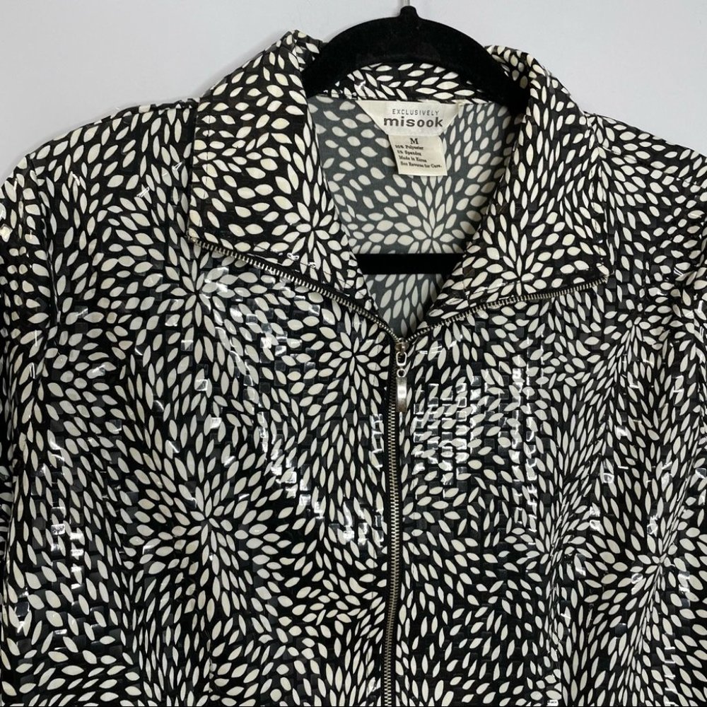 Misook Jacket Shiny Full Zip Light View 4